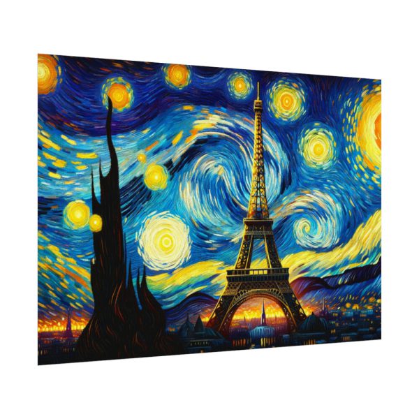 92408-72.jpg Eiffel Tower Under Starry Night Sky Poster