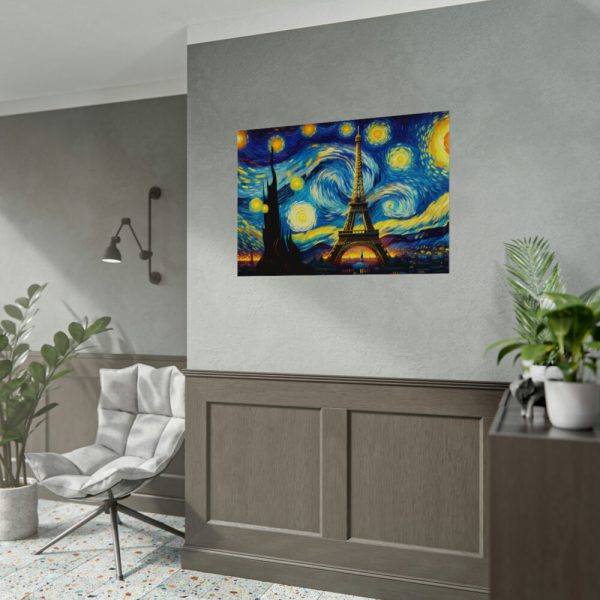 92408-74.jpg Eiffel Tower Under Starry Night Sky Poster