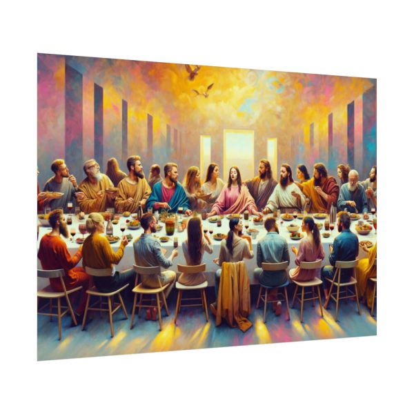 92408-97.jpg Modern-Day People At Long Table in Contemporary Setting Poster