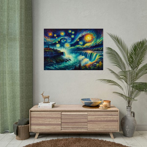 92409-13.jpg Niagara Falls Under Starry Night Poster