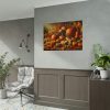 92409-134.jpg Assortment of Pumpkins, Gourds, and Autumn Leaves Poster
