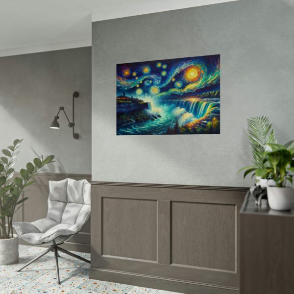 92409-14.jpg Niagara Falls Under Starry Night Poster
