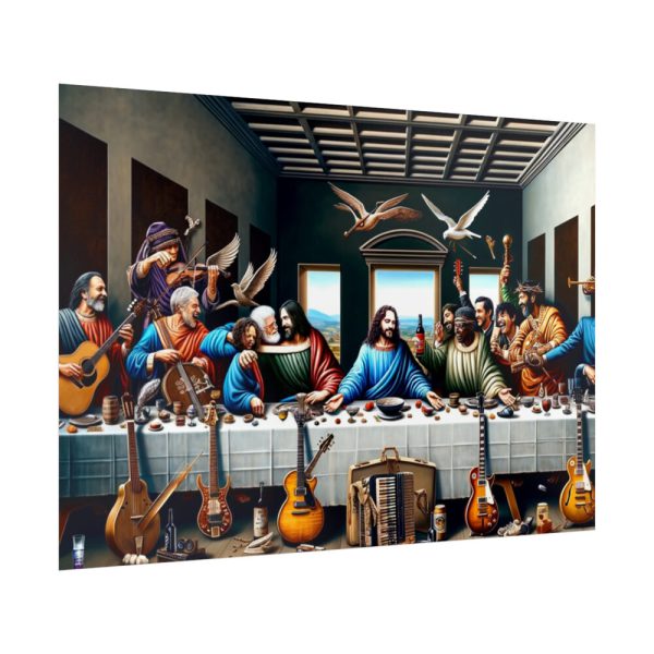92409-142.jpg Modern Adaptation of Leonardo da Vinci's 'The Last Supper' With Legendary Musicians Poster