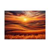 92409-145.jpg Golden Fields at Sunset With the Horizon Ablaze in Warm Colors Poster