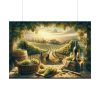 92409-181.jpg Grape Harvest With Lush Vineyards Poster
