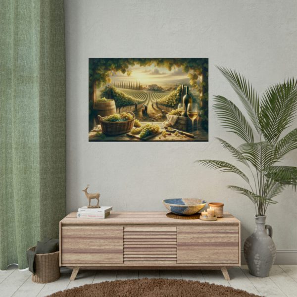 92409-183.jpg Grape Harvest With Lush Vineyards Poster