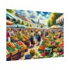 Lively Atmosphere of Farmers' Market Poster