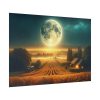 Harvest Moon Illuminating a Bountiful Harvest Field Poster