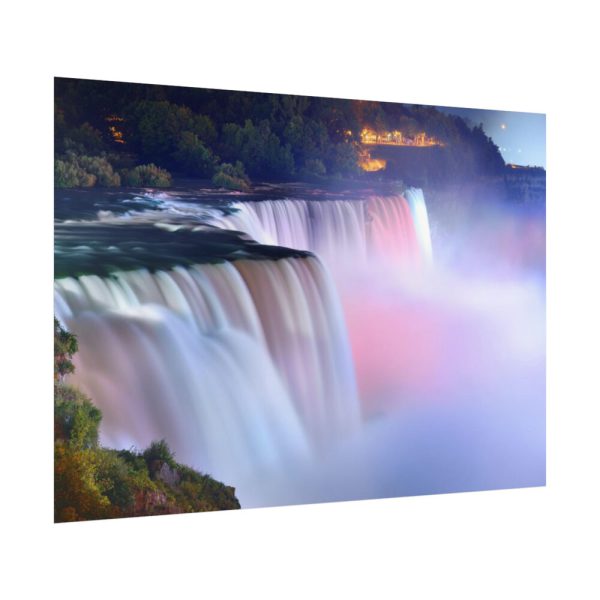 Colorful Niagara Falls During Evening Poster