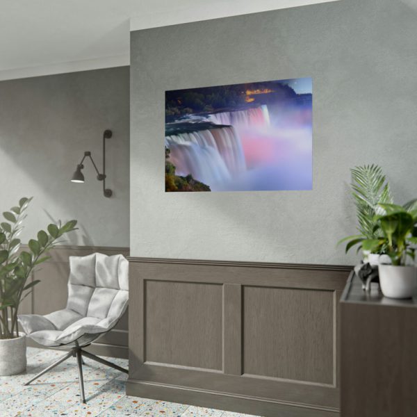 Colorful Niagara Falls During Evening Poster