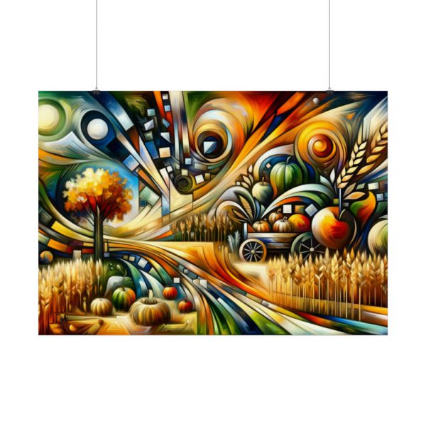 Harvest Theme Through Modern Art Styles Poster