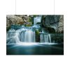Waterfall Tumbling Down From Rocks Poster