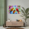 92409-253.jpg Three Red Parrot Tropical Birds Poster