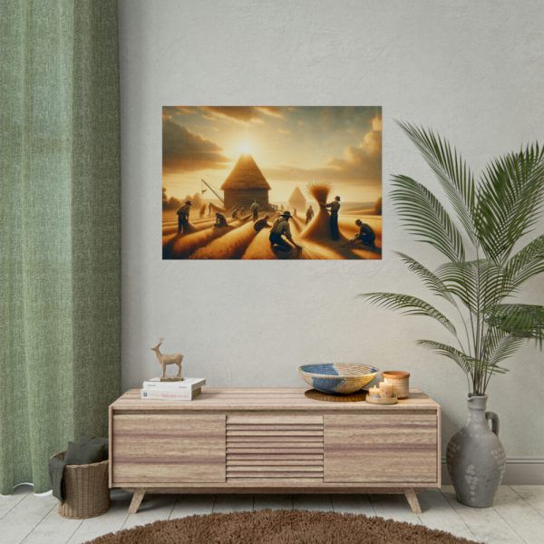 92409-283.jpg Vintage Harvest Scene With Workers Poster