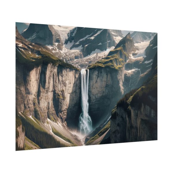 Grand Mountain Waterfall Poster