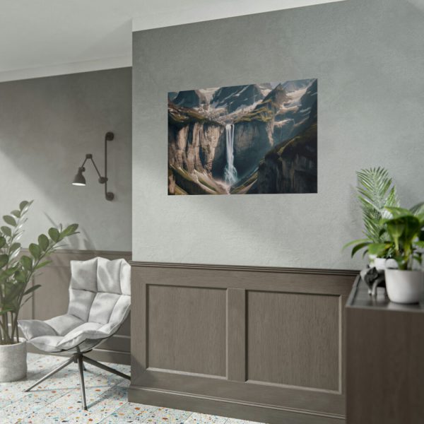 Grand Mountain Waterfall Poster