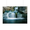 92409-366.jpg Waterfall in Mountains Poster
