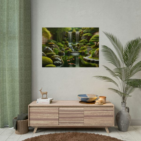 92409-378.jpg Zen Waterfall Garden in Japanese Style Poster