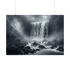 92409-396.jpg Waterfall on Rainy Day Poster