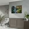 Waterfall Cascading Down Into Serene Pool Poster