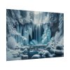 Frozen Waterfall During Winter Poster