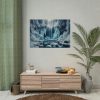 Frozen Waterfall During Winter Poster