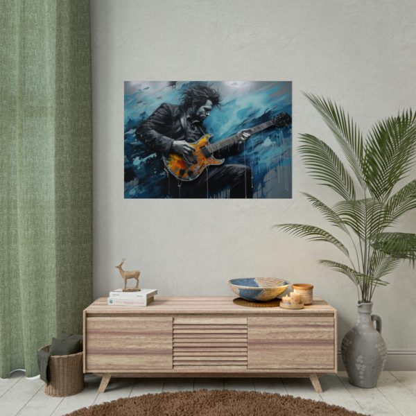 92409-503.jpg Man Playing Electric Guitar Art Poster