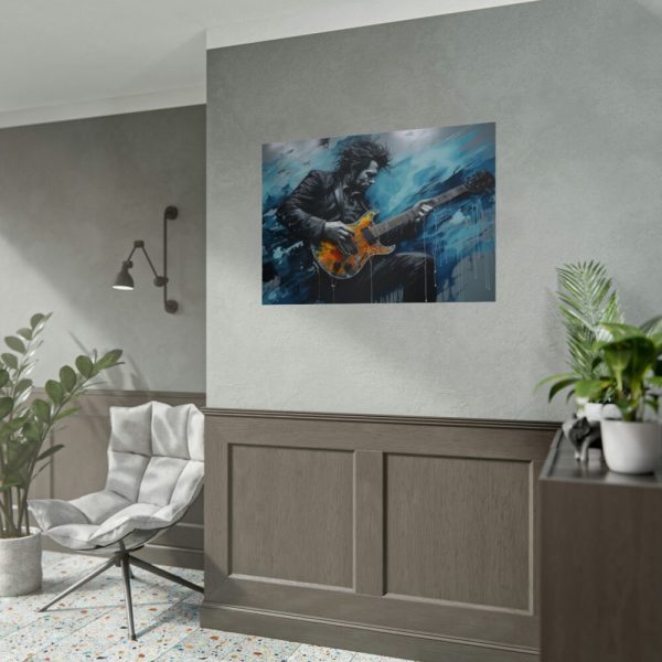 92409-504.jpg Man Playing Electric Guitar Art Poster