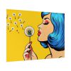 Girl With Blue Hair in Pop Art Style Poster