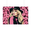 Pop Art Woman With Donuts Poster