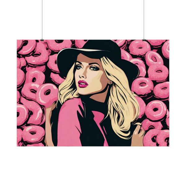 Pop Art Woman With Donuts Poster