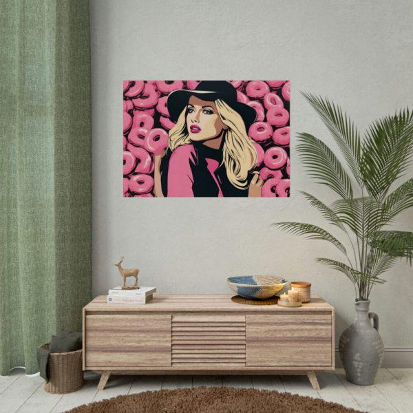 Pop Art Woman With Donuts Poster
