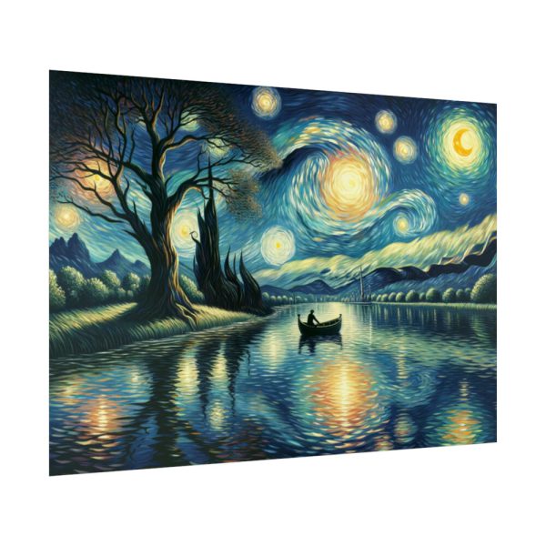 92409-62.jpg Men On the Boat in the Night Poster