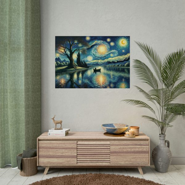 92409-63.jpg Men On the Boat in the Night Poster