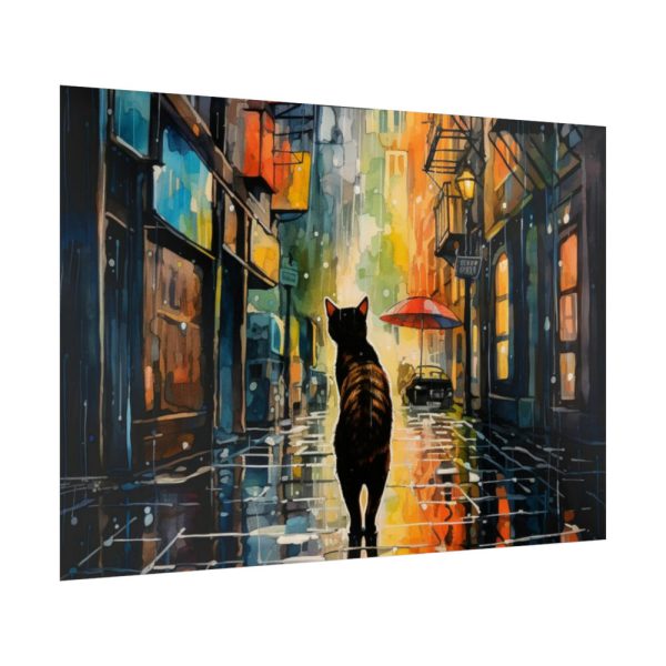 Pop Art Alley Cat Print Poster