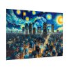 Tokyo With a Swirling Star-Filled Sky Poster