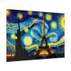 92409-72.jpg Eiffel Tower Under Starry Night Sky Poster
