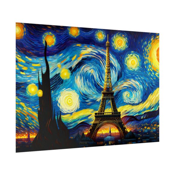 92409-72.jpg Eiffel Tower Under Starry Night Sky Poster