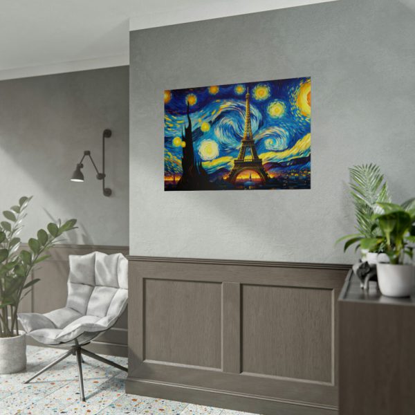 92409-74.jpg Eiffel Tower Under Starry Night Sky Poster