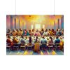 92409-96.jpg Modern-Day People At Long Table in Contemporary Setting Poster
