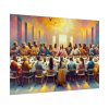 92409-97.jpg Modern-Day People At Long Table in Contemporary Setting Poster