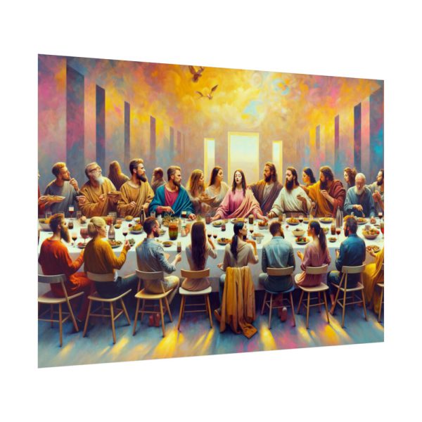 92409-97.jpg Modern-Day People At Long Table in Contemporary Setting Poster