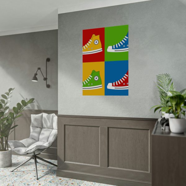 Sneakers Colorful Pop Art Poster