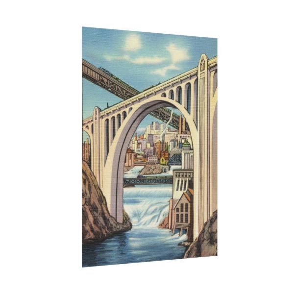 Spokane, Washington and Falls Poster