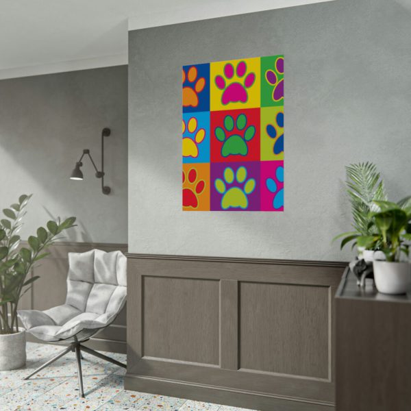 92410-139.jpg Paw Prints Pop Art Poster