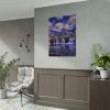 Waterfall, Mountains, Clouds, River, Plants Poster