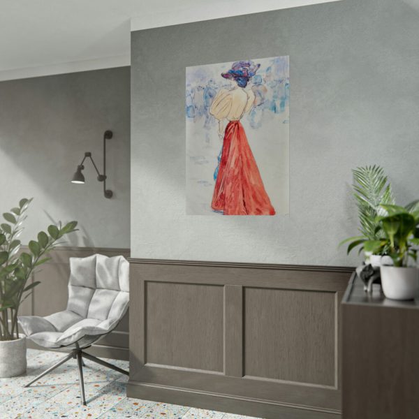 92410-289.jpg Elegant With a Red Skirt Poster