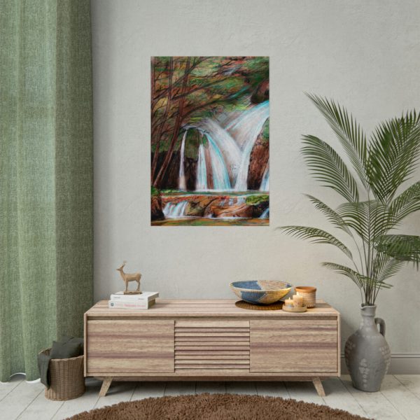 92410-33.jpg Waterfall Drawing Poster