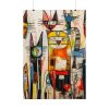 Colorful Abstract Cat Art Poster