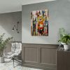 Colorful Abstract Cat Art Poster